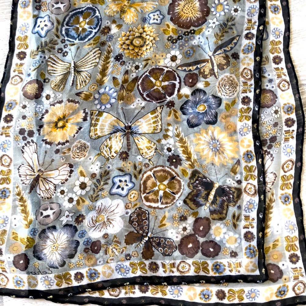 Talbots Silk Scarf about 11x52